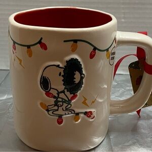 Rae Dunn Peanuts Snoopy Christmas Mug